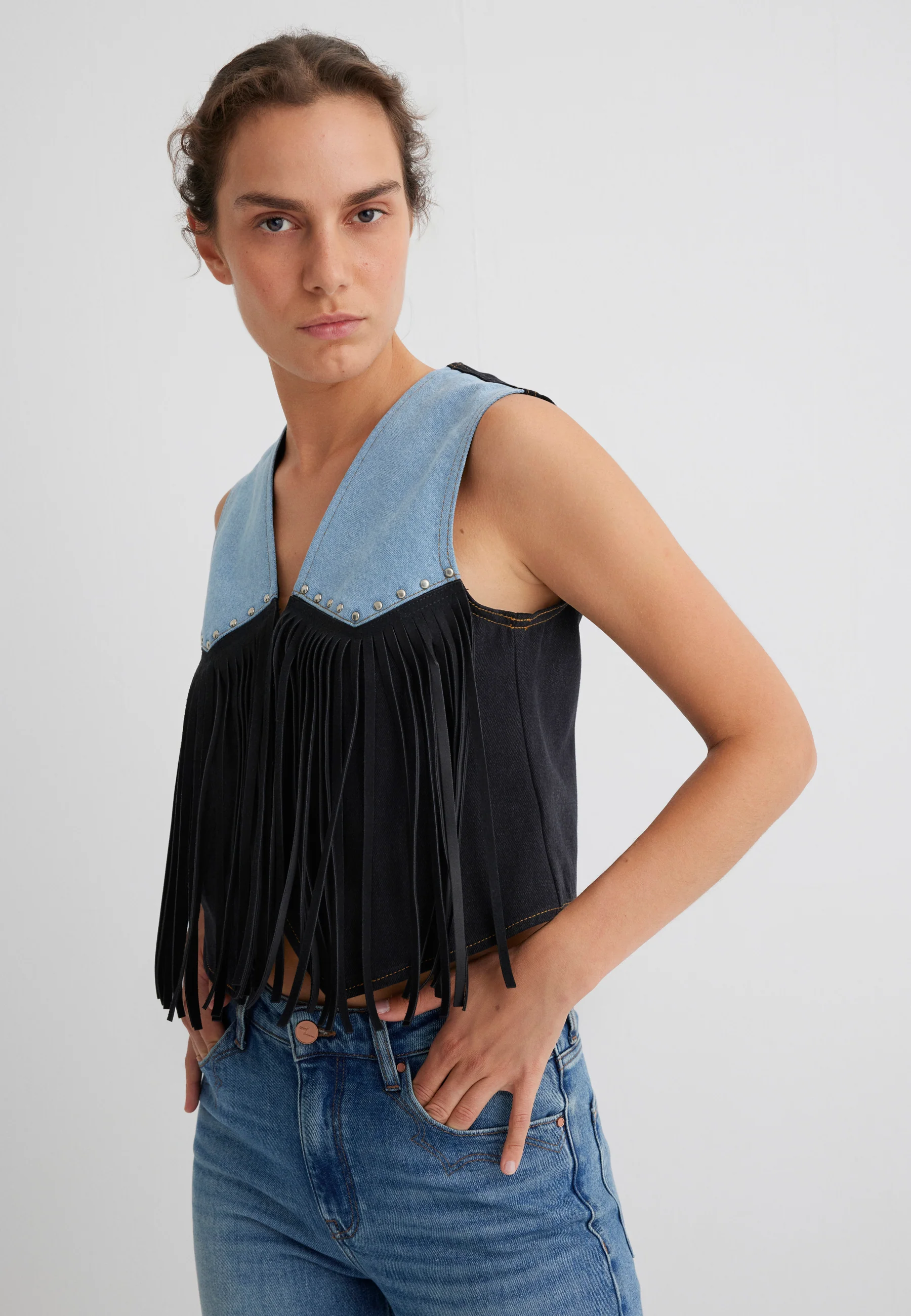 BRENNA | Denim Regular Vest - Image 4