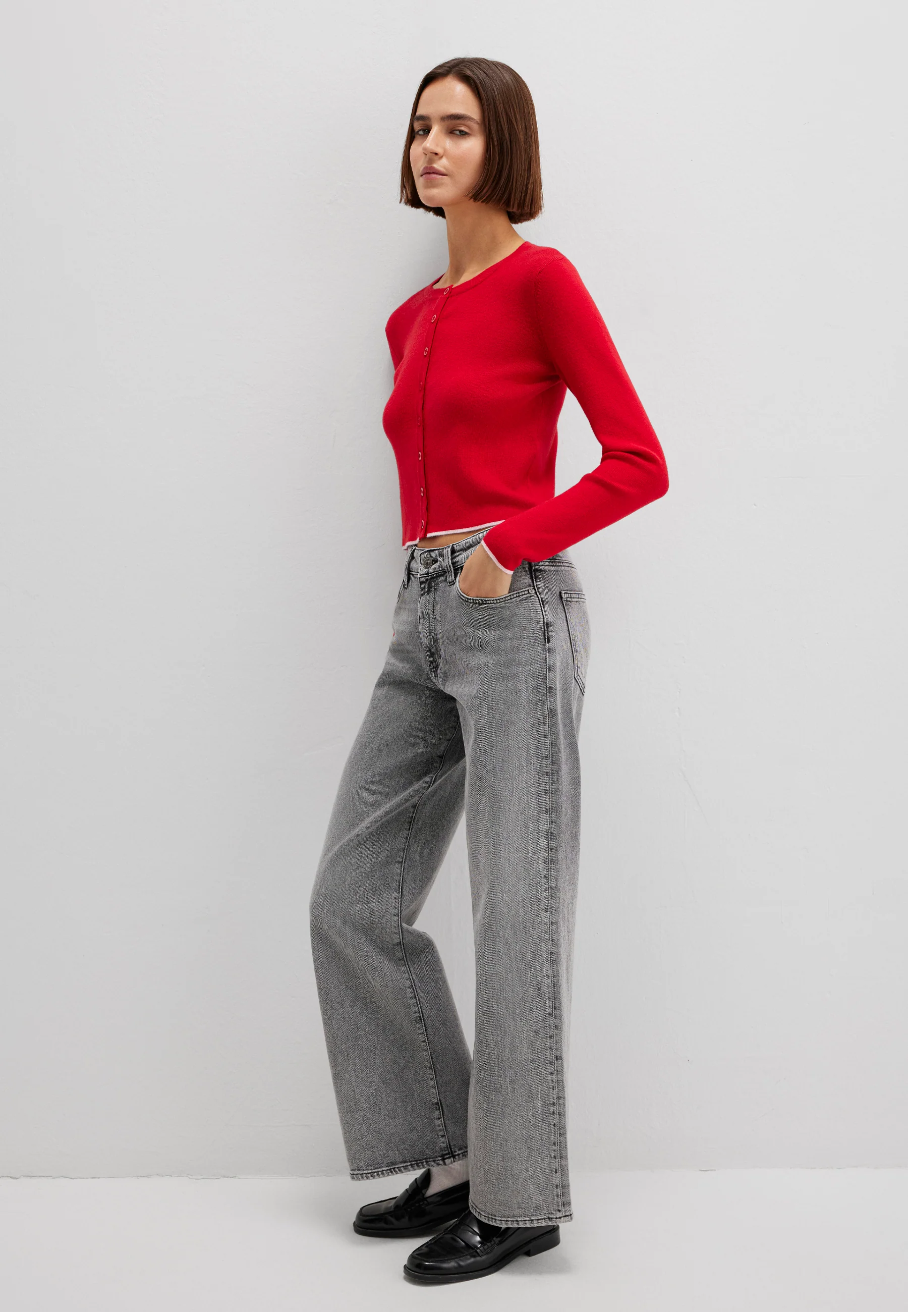 BUTTON FRONT CARDIGAN | Cardigan - Image 4