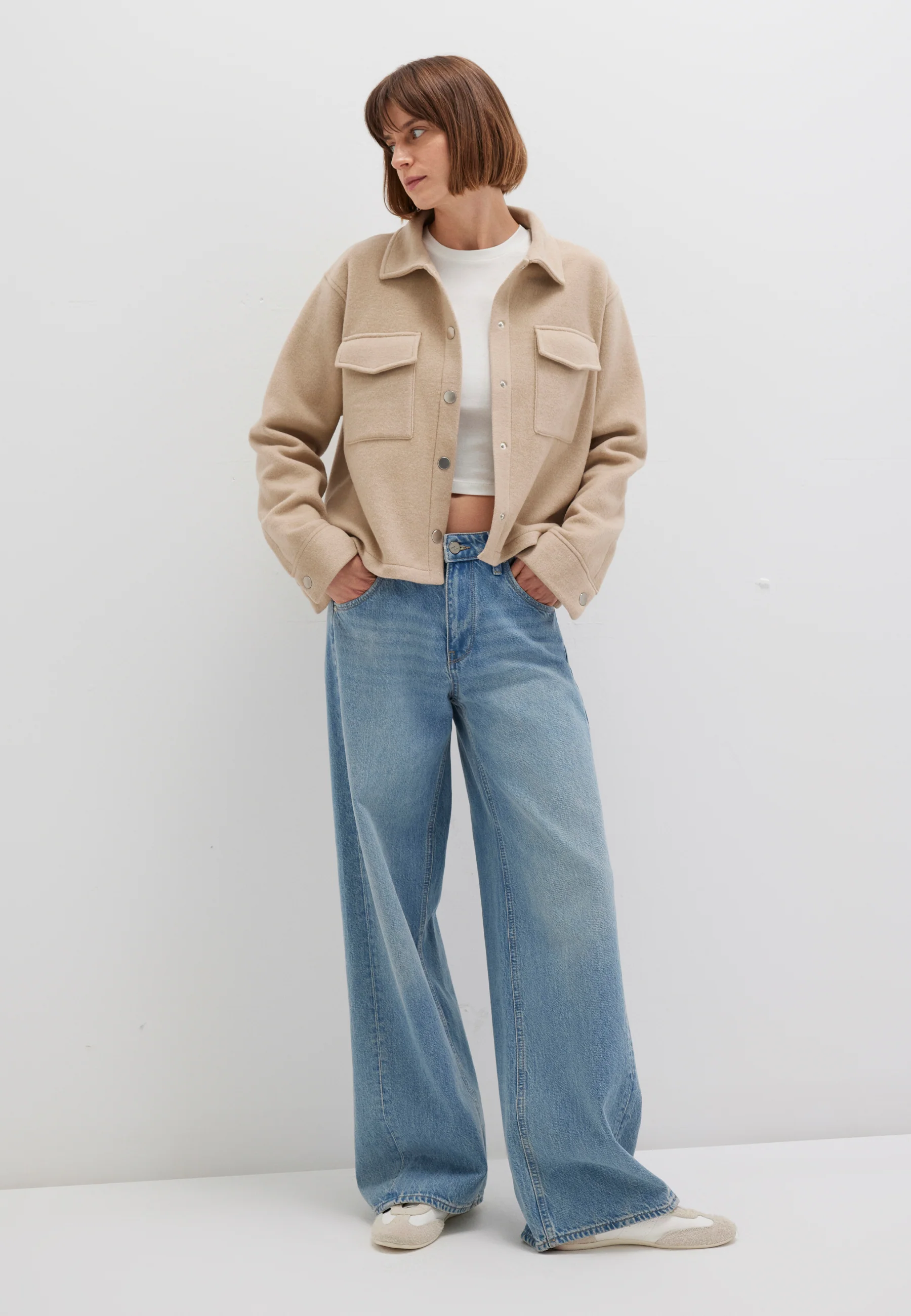 BUTTON SWEATSHIRT | Fleece Overshirt - Image 4