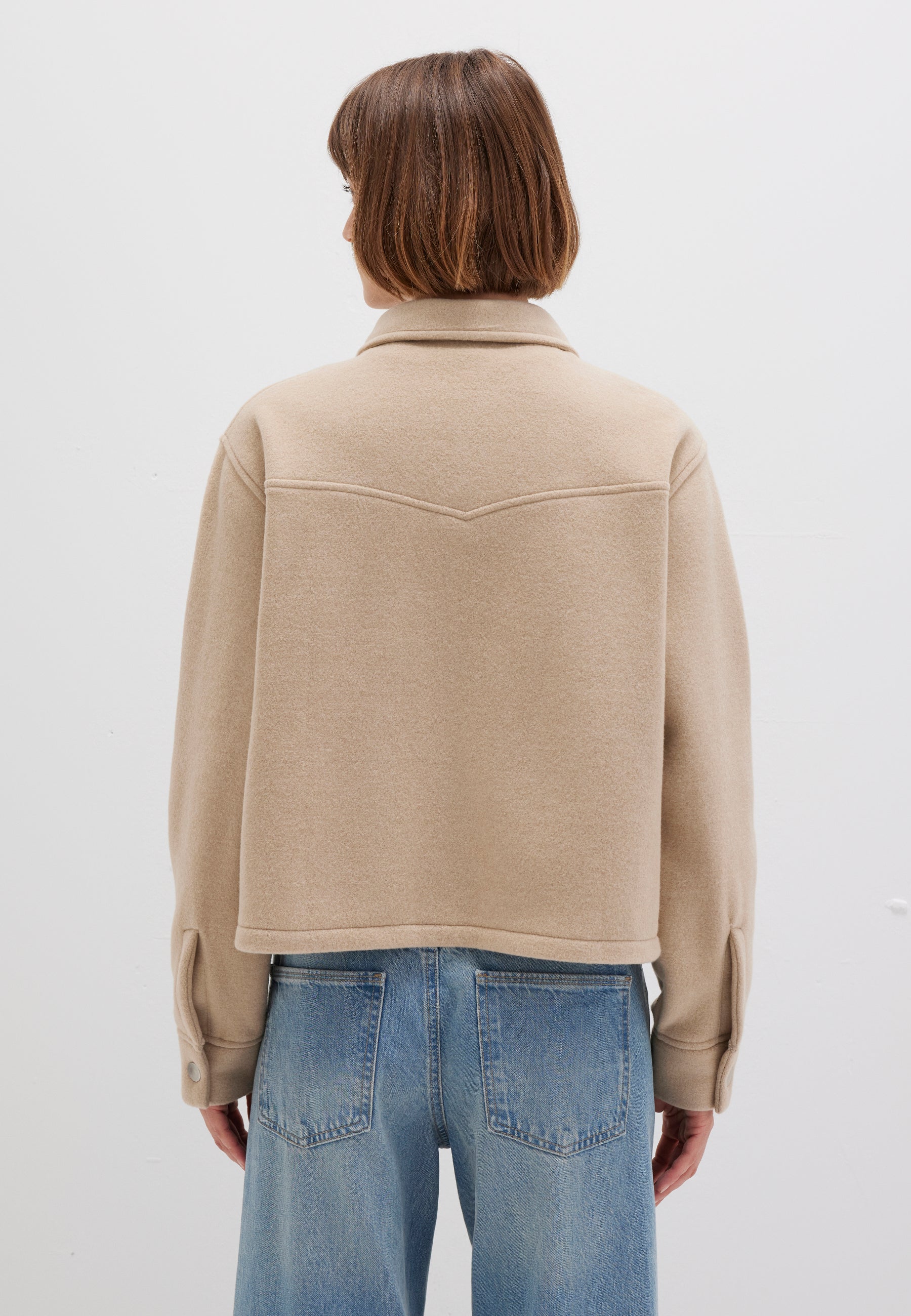 BUTTON SWEATSHIRT | Fleece Overshirt - Image 5