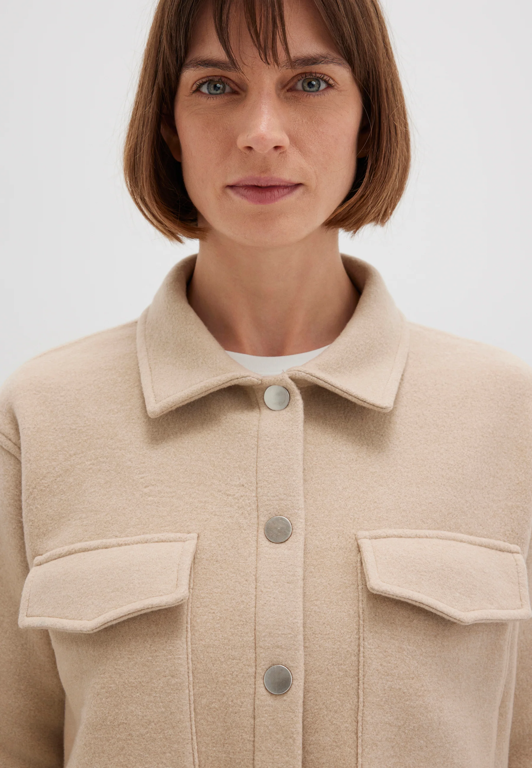 BUTTON SWEATSHIRT | Fleece Overshirt - Image 6