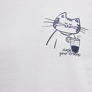CAT PRINTED GRAPHIC T-SHIRT | T-Shirt mit Katzen Print - Image 2
