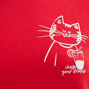 CAT PRINTED GRAPHIC T-SHIRT | T-Shirt mit Katzen Print - Image 2