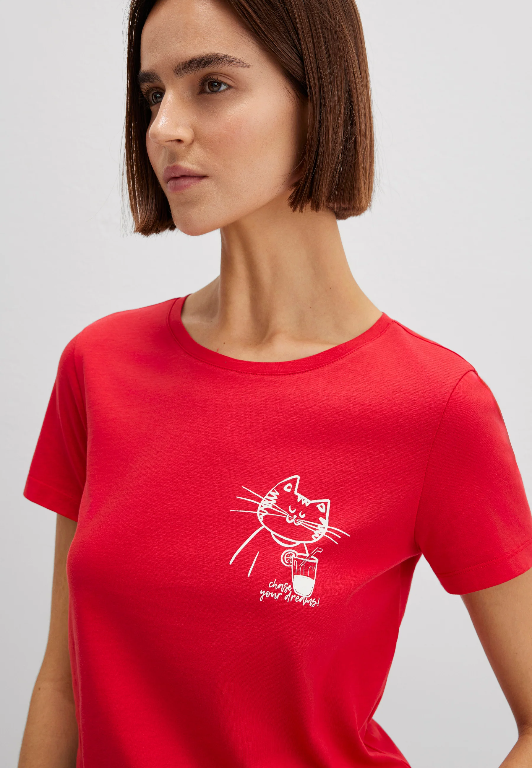 CAT PRINTED GRAPHIC T-SHIRT | T-Shirt mit Katzen Print - Image 4