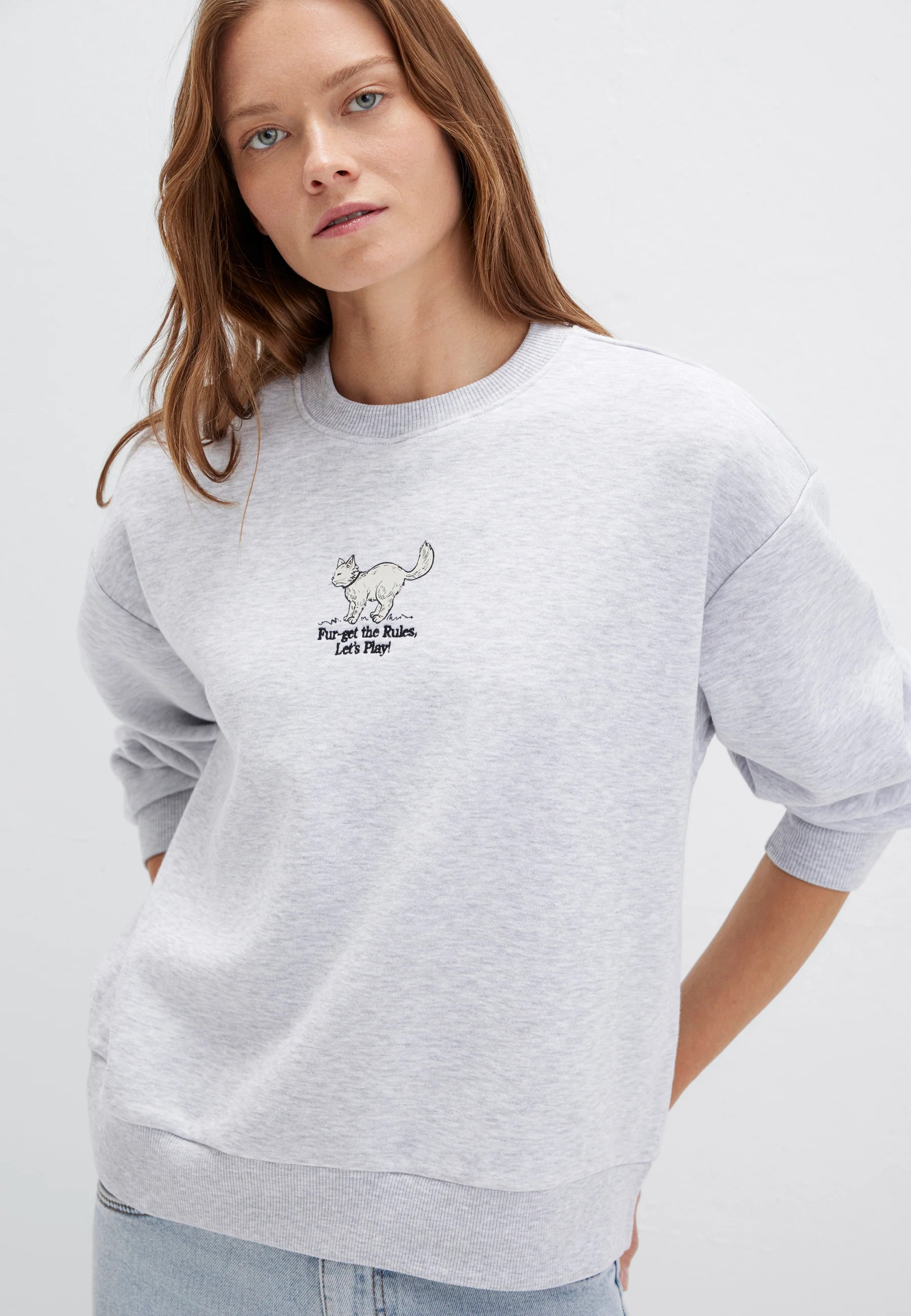 CAT PRINTED SWEATSHIRT | Sweatshirt mit Katzen-Detail - Image 4
