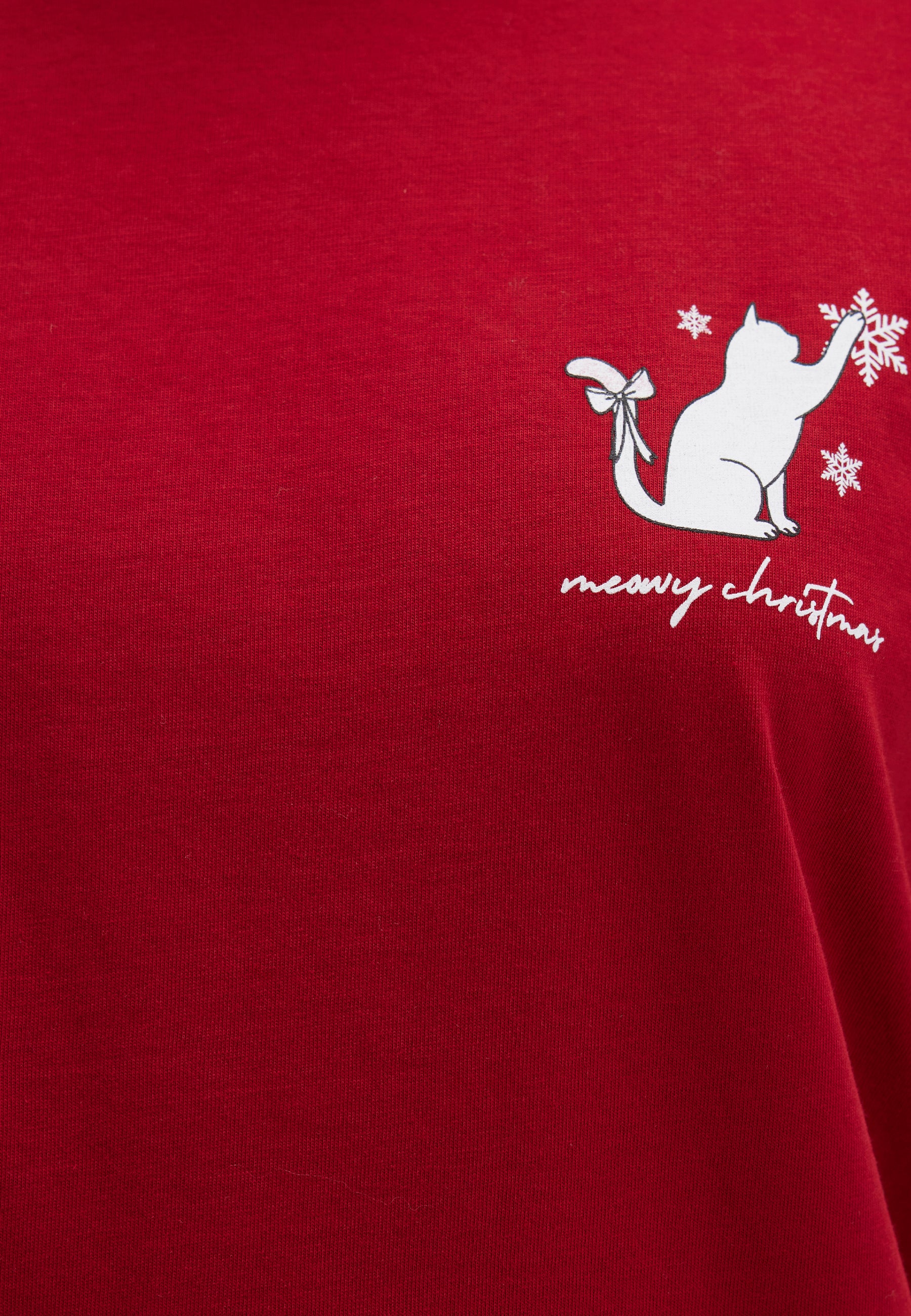CAT PRINTED  T-SHIRT | X-Mas T-Shirt - Image 7