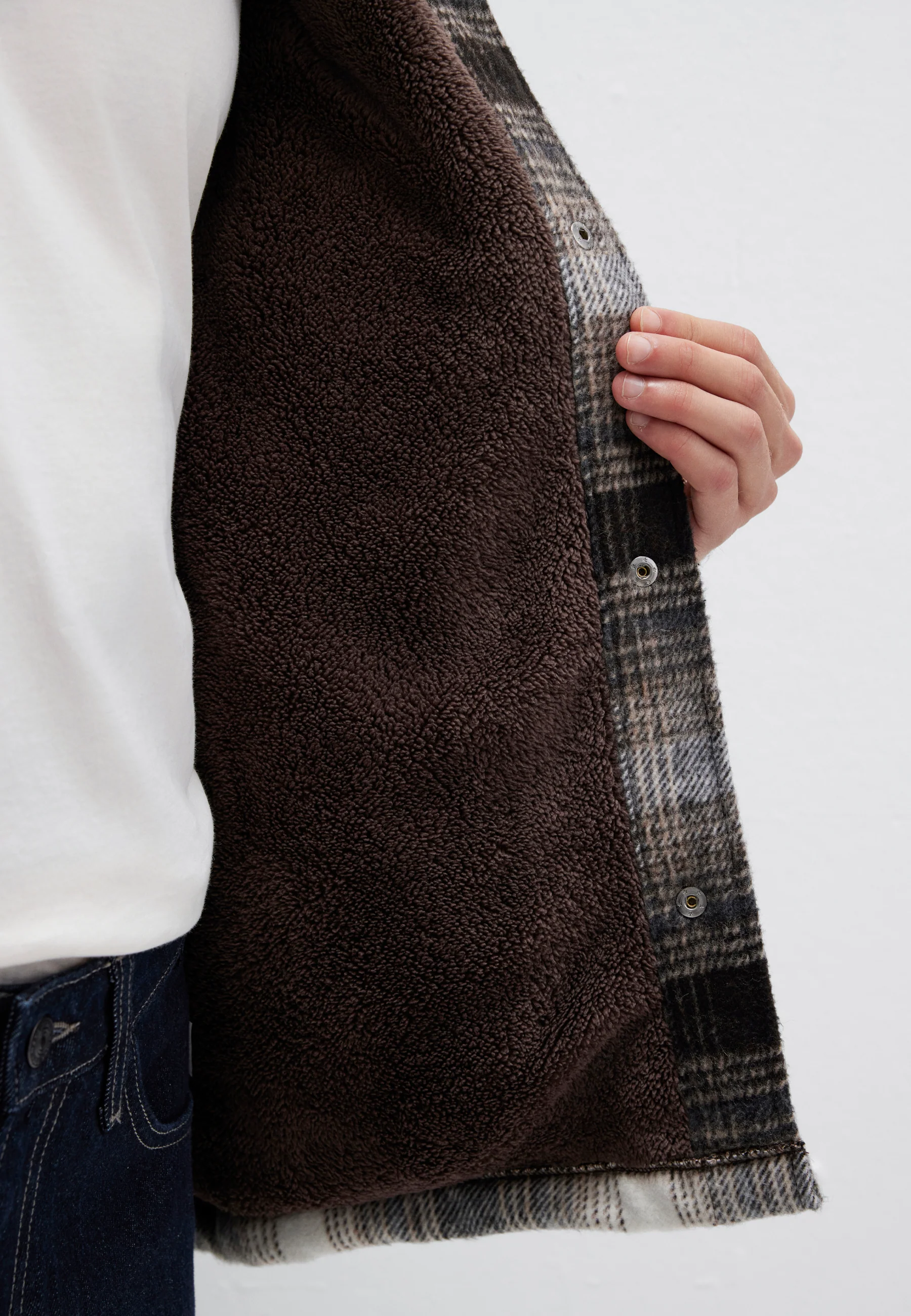 CHECK SHIRT JACKET | Jacke mit Teddyfütterung - Image 7