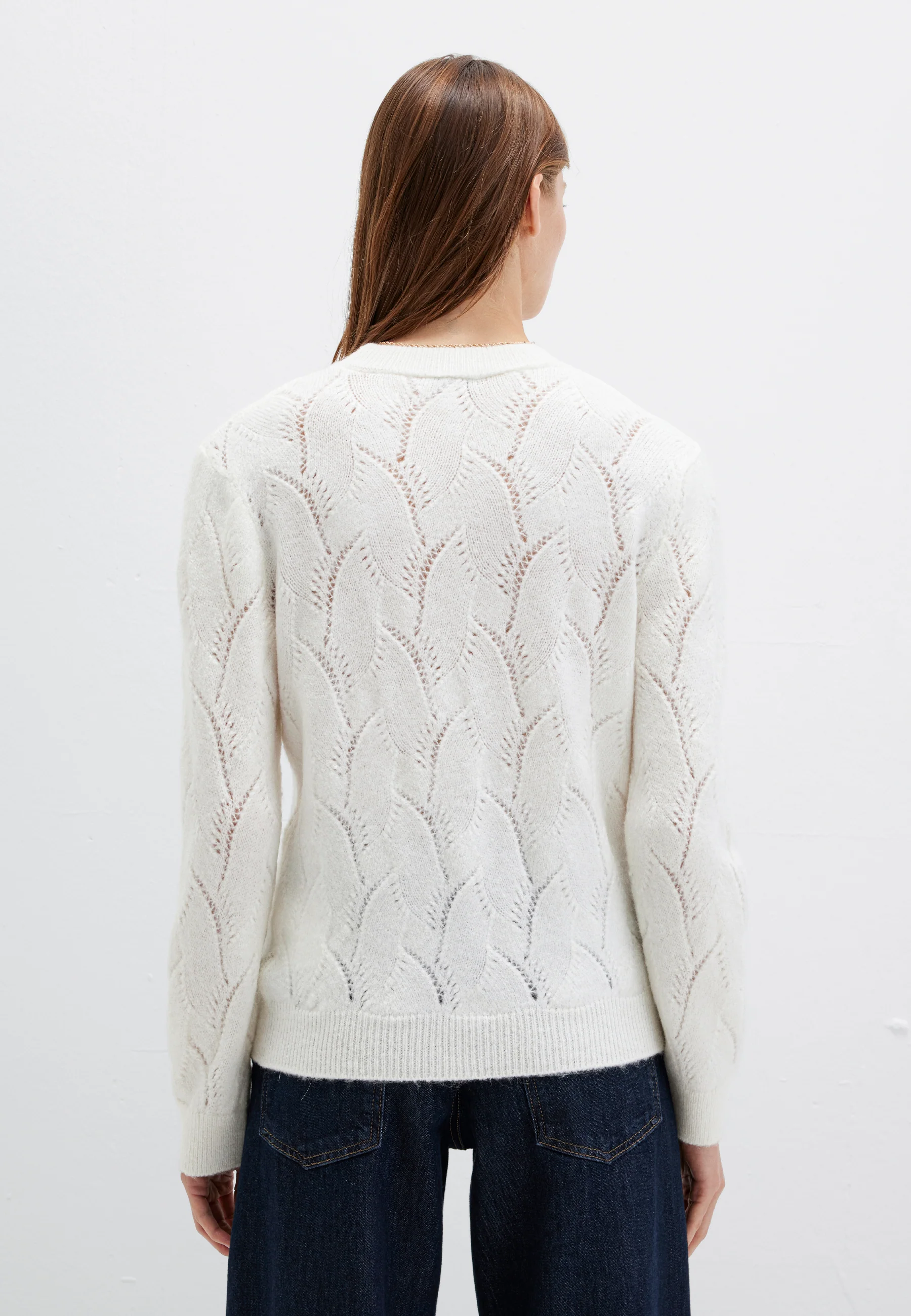 CREW NECK SWEATER | Pullover mit Lochstrickmuster - Image 5