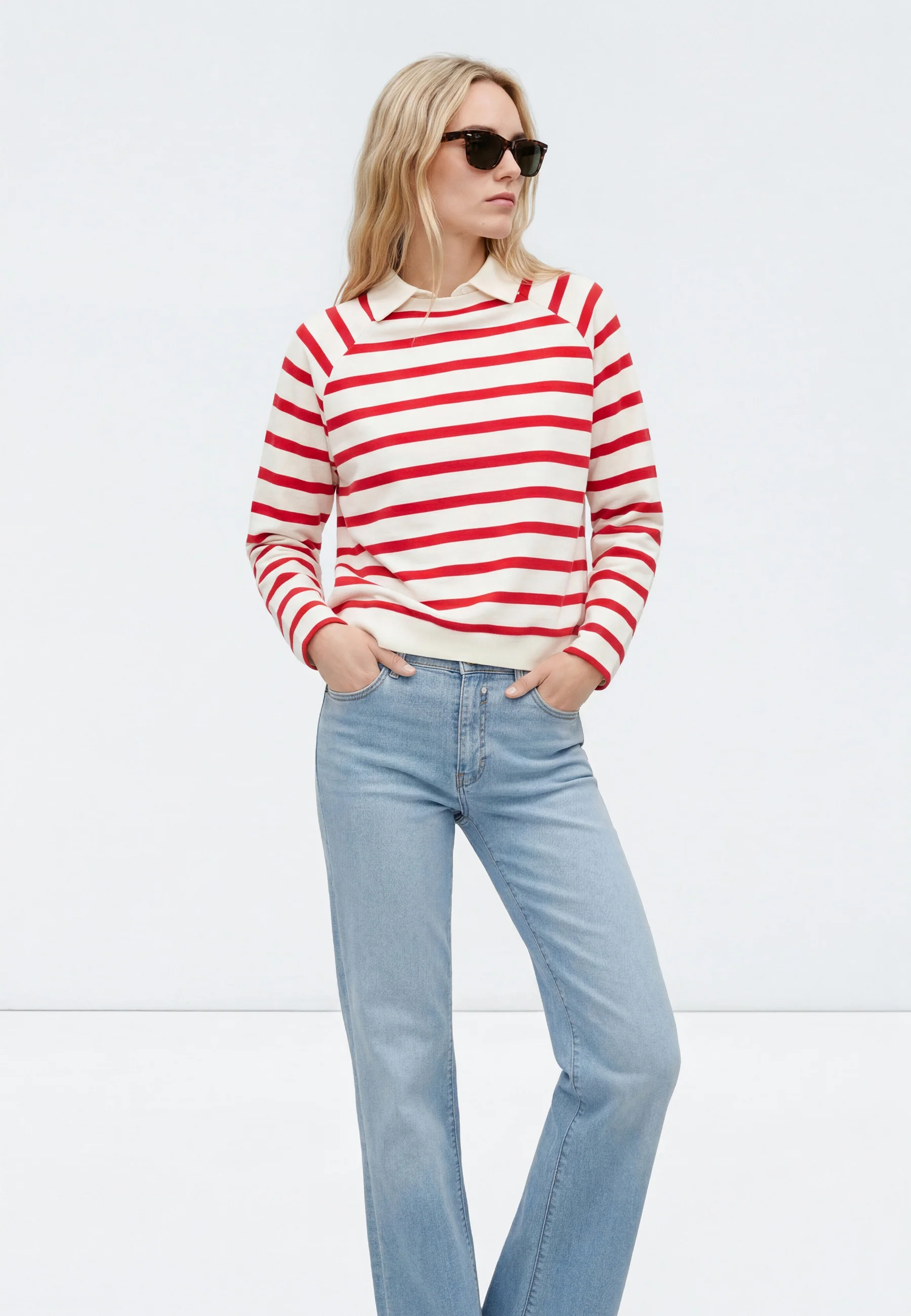 CREW NECK SWEATSHIRT | Sweatshirt Blockstreifen - Image 3