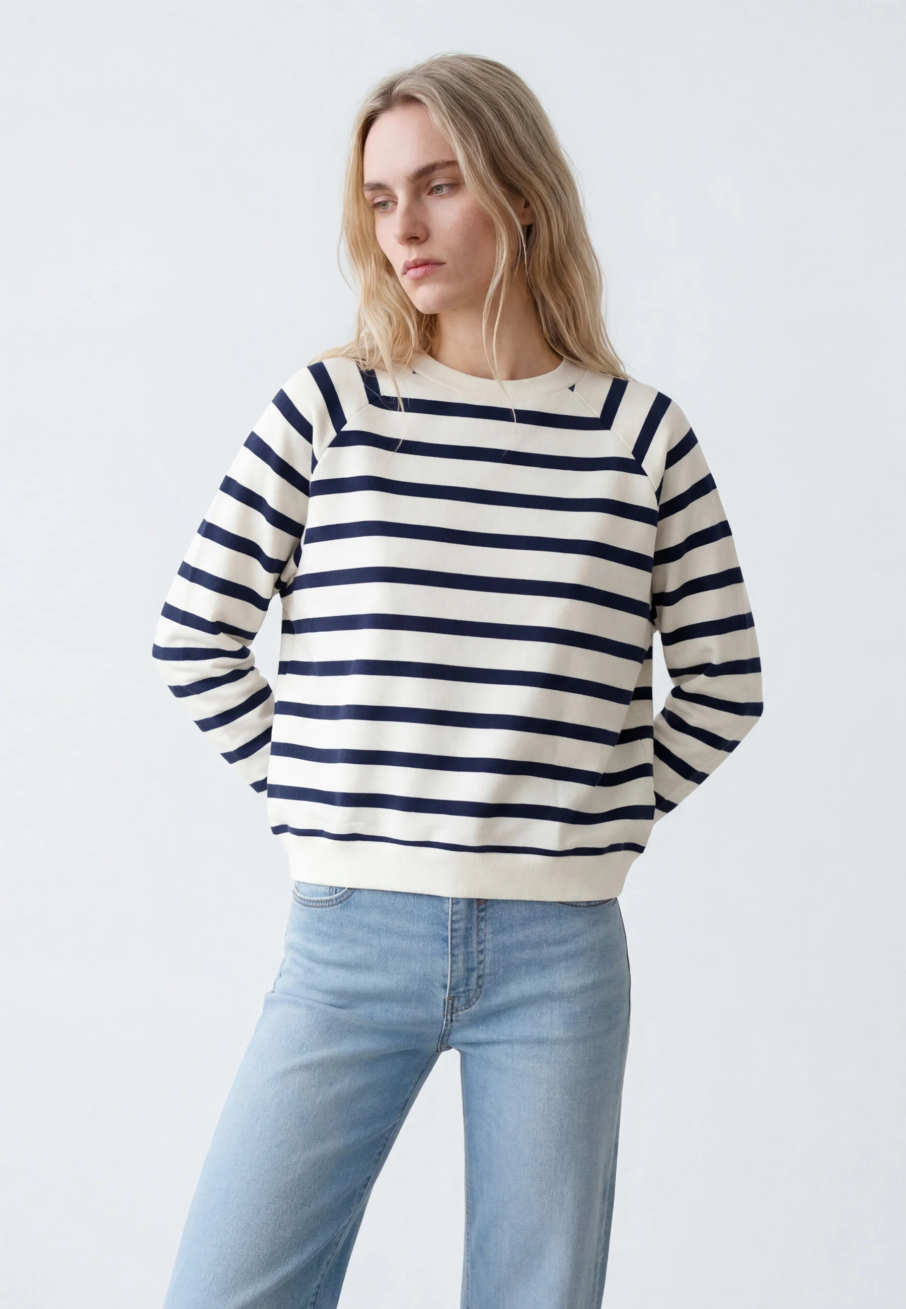 CREW NECK SWEATSHIRT | Sweatshirt Blockstreifen - Image 4