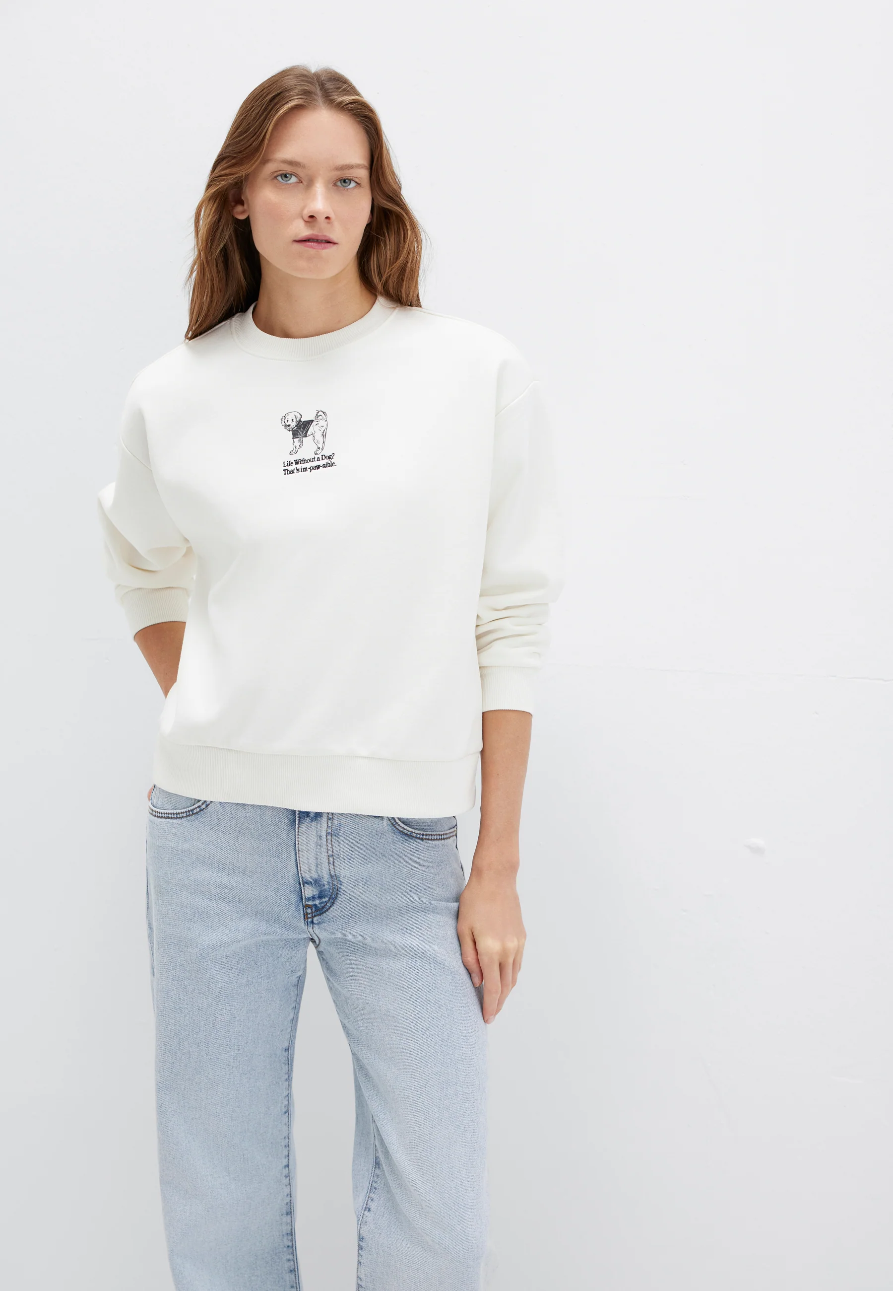 DOG PRINTED SWEATSHIRT | Sweatshirt mit Hunde-Detail - Image 4