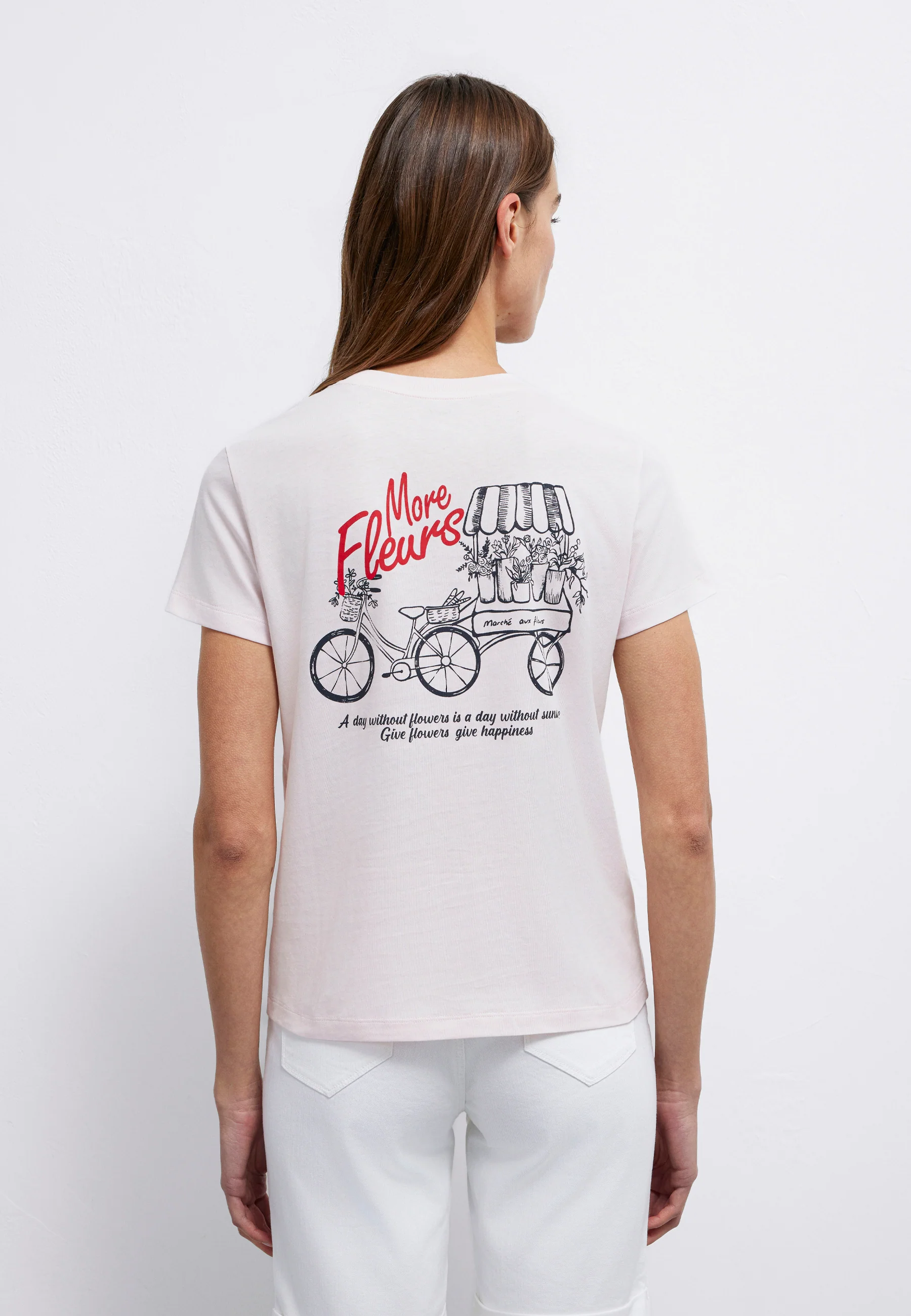 FLOWER PRINTED T-SHIRT | Backprint T-Shirt - Image 5