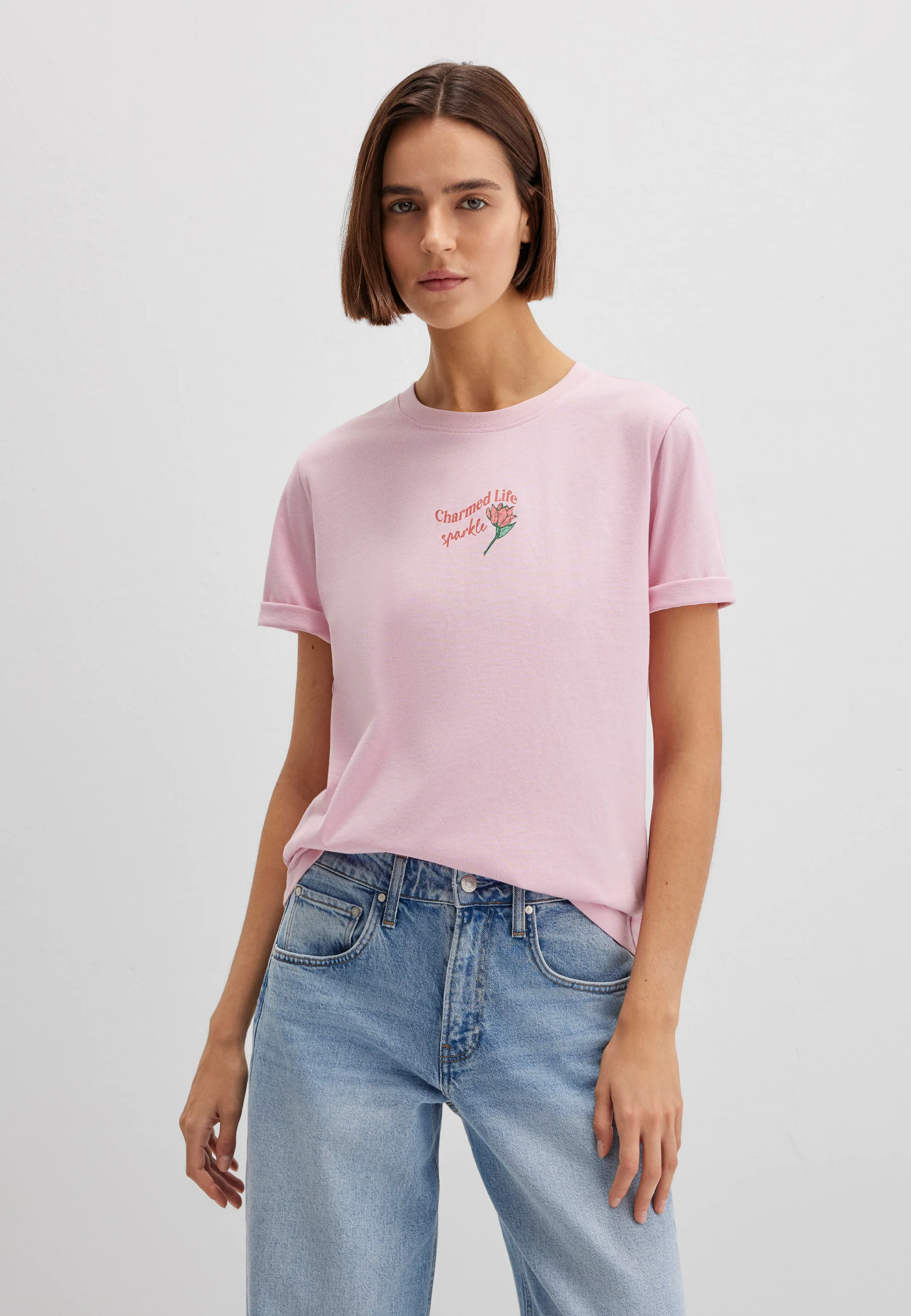 FLOWER PRINTED T-SHIRT | Backprint T-Shirt - Image 4