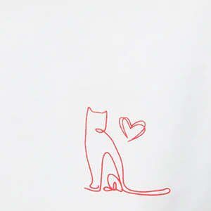 GRAPHIC PRINTED FASHION JERSEY | T-Shirt mit Katzen Print - Image 2