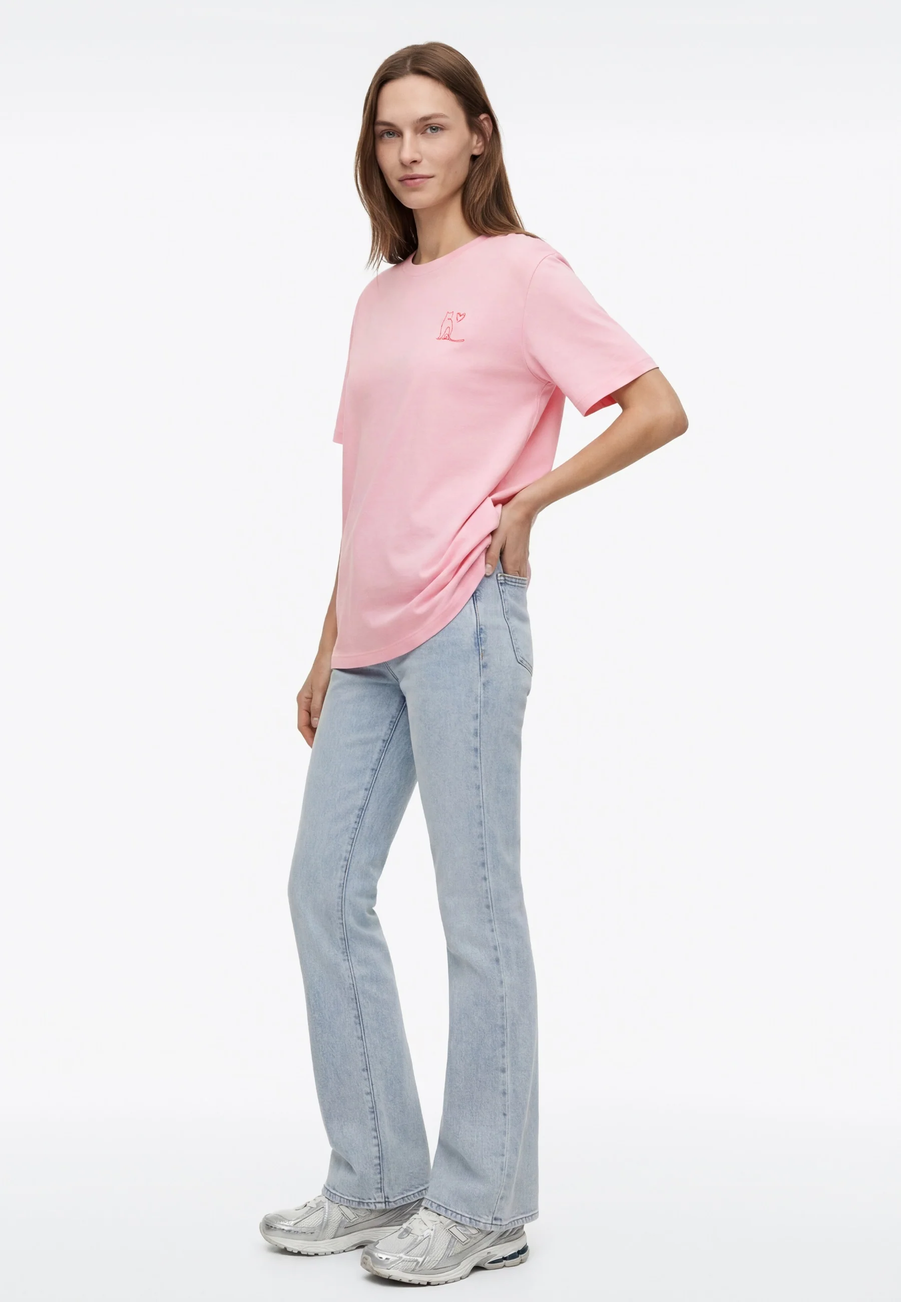 GRAPHIC PRINTED FASHION JERSEY | T-Shirt mit Katzen Print - Image 3