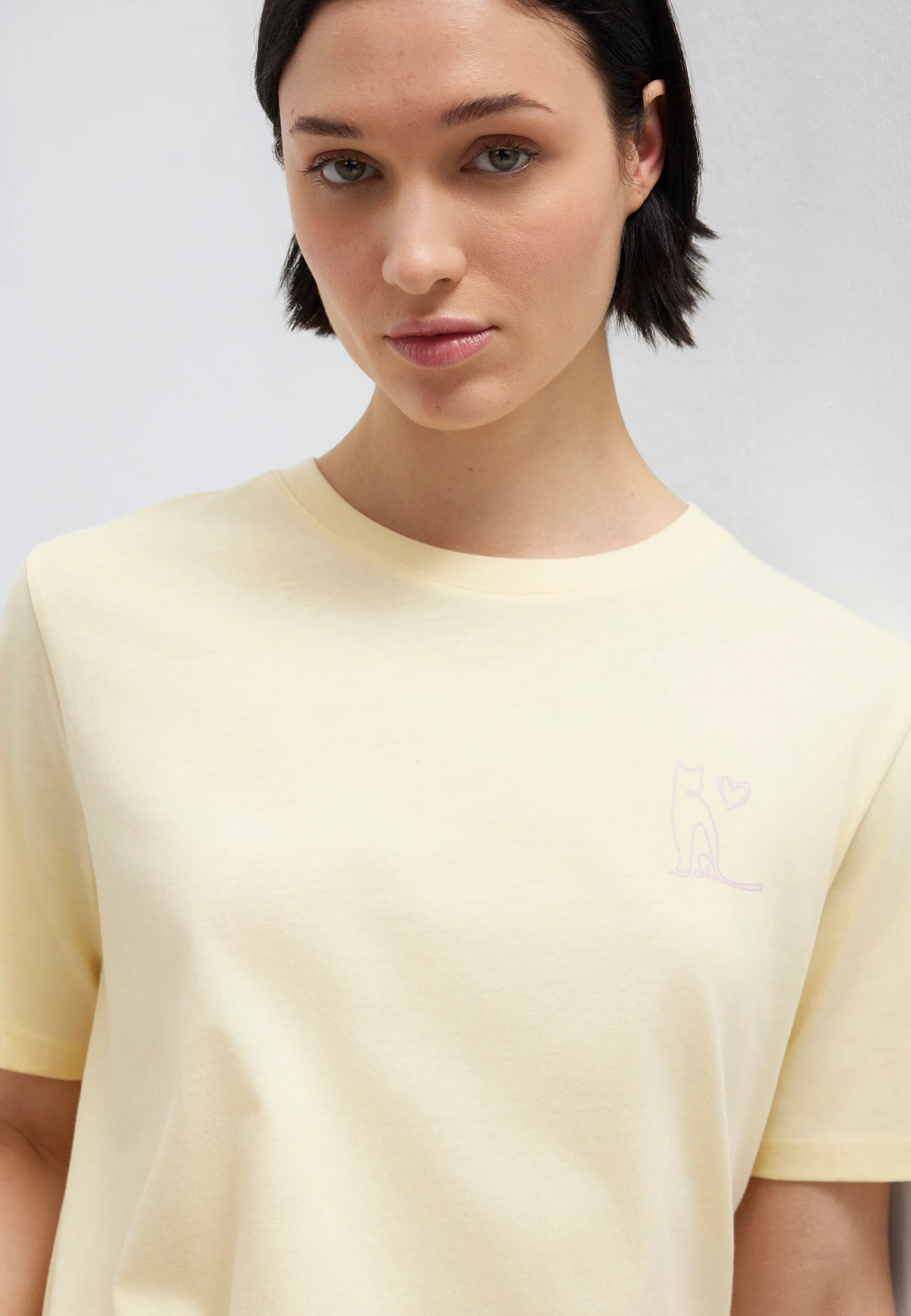 GRAPHIC PRINTED FASHION JERSEY | T-Shirt mit Katzen Print - Image 4