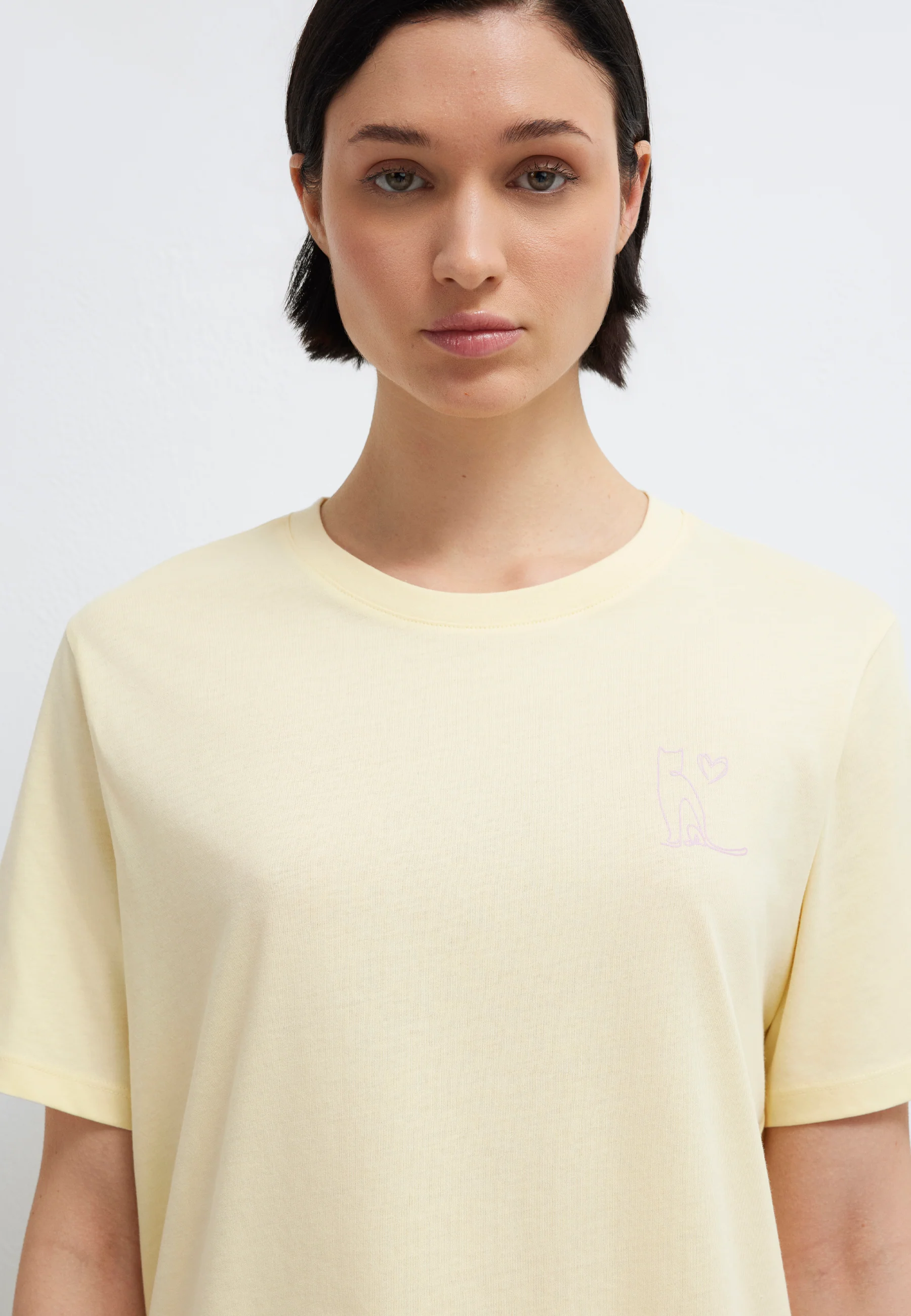 GRAPHIC PRINTED FASHION JERSEY | T-Shirt mit Katzen Print - Image 6
