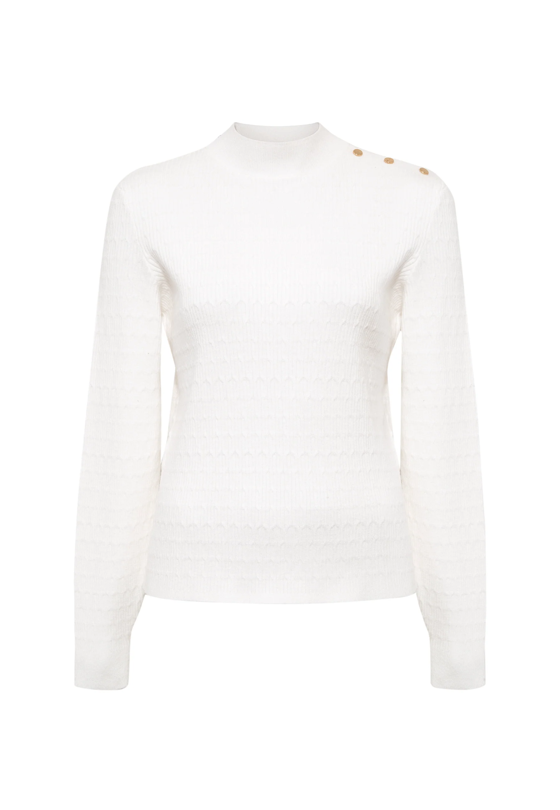 HIGH COLLAR SWEATER | Pullover mit Zopfmuster - Image 8