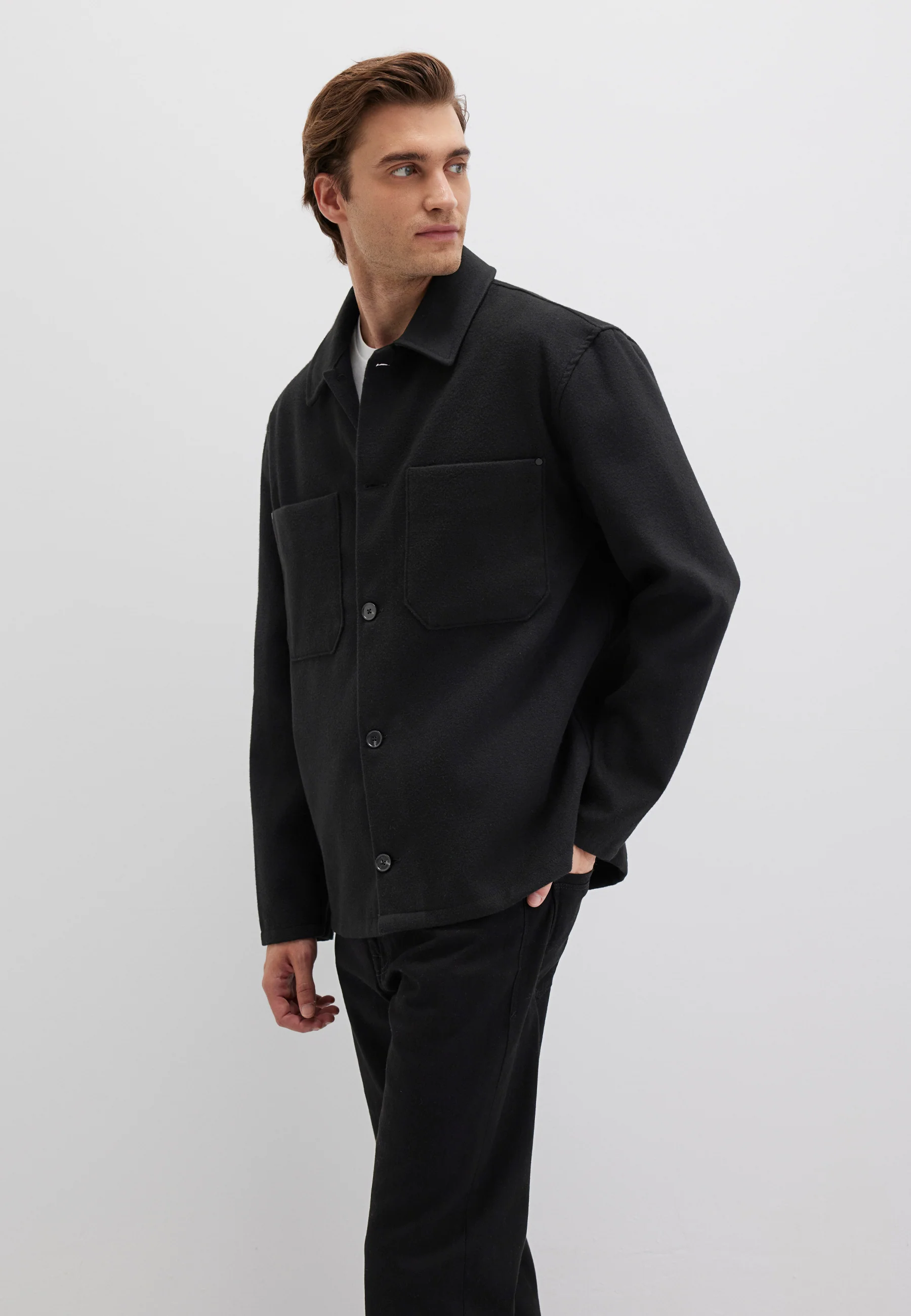 LONG SLEEVE SHIRT | Basic Overshirt - Image 3
