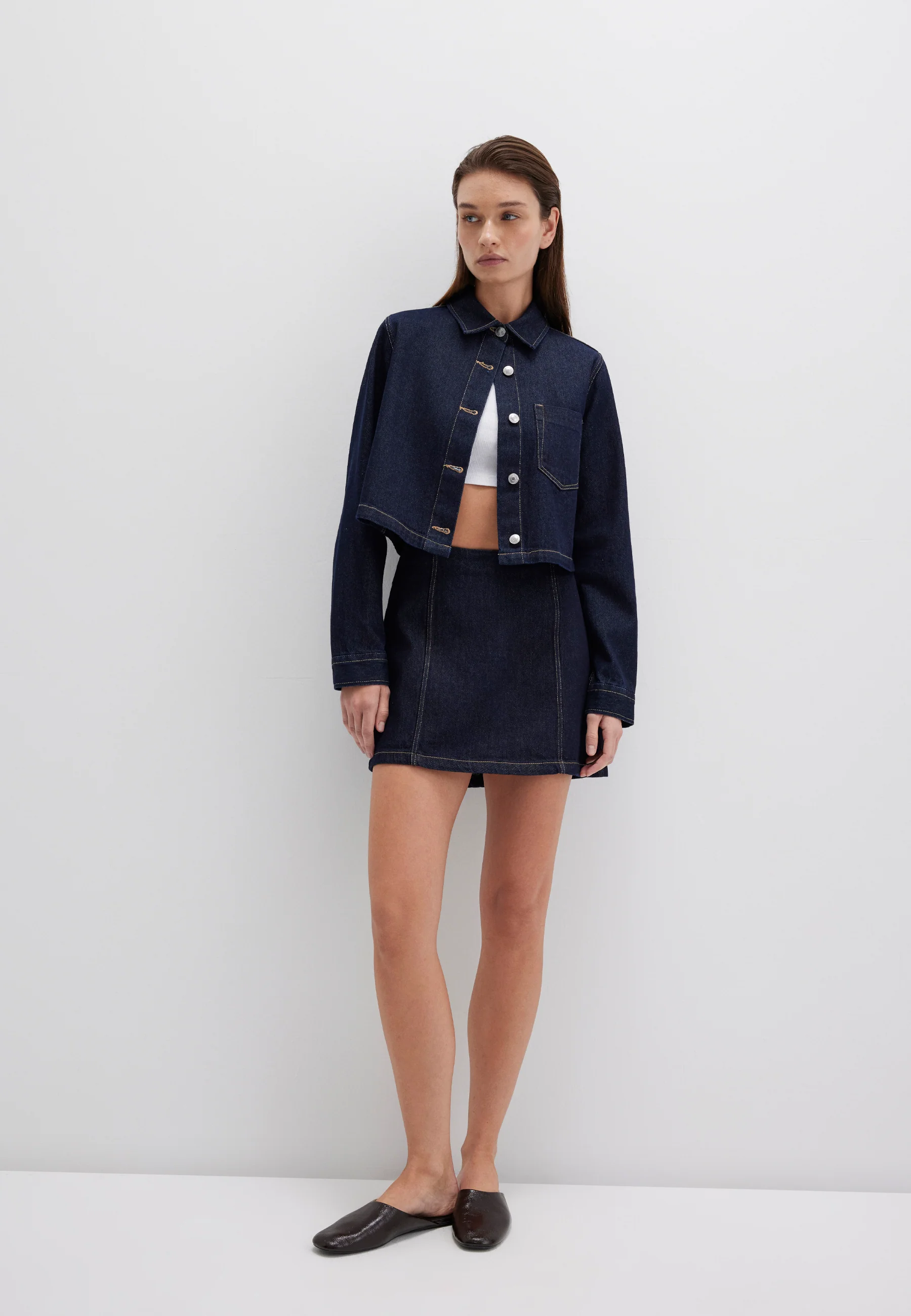 LONG SLEEVE SHIRT | Denim Overshirt - Image 4