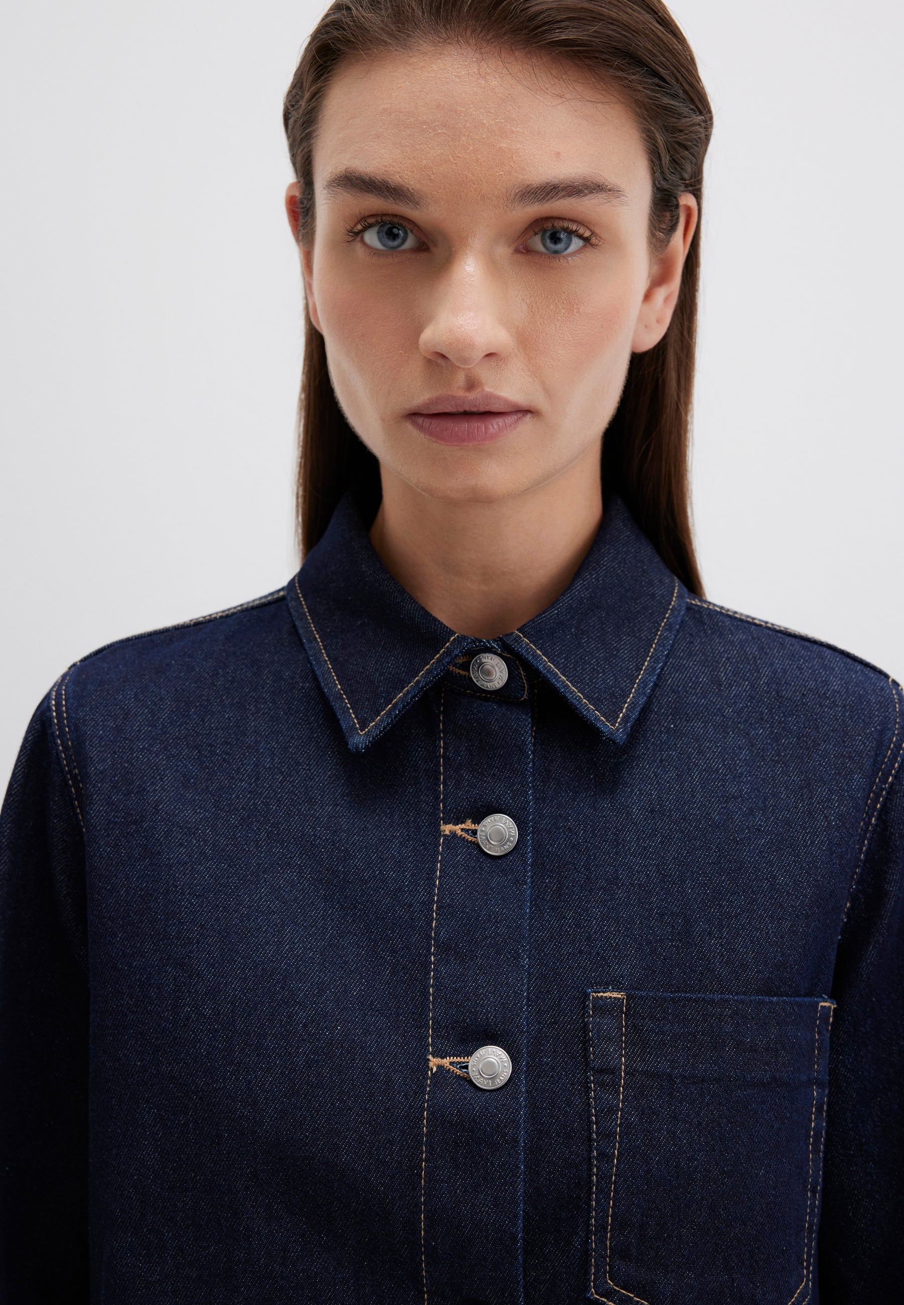 LONG SLEEVE SHIRT | Denim Overshirt - Image 6