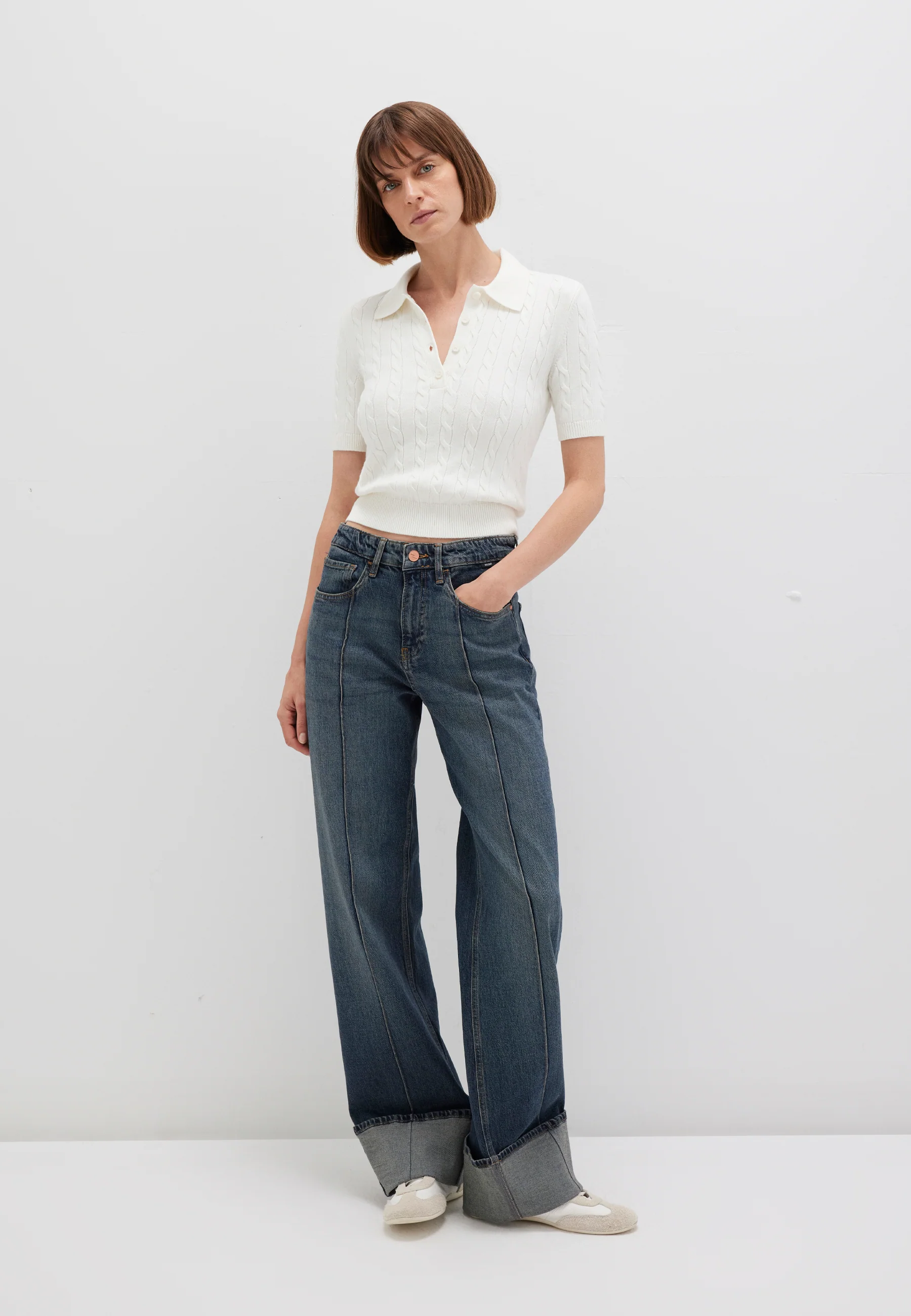 POLO COLLAR SWEATER | Strick Top - Image 4