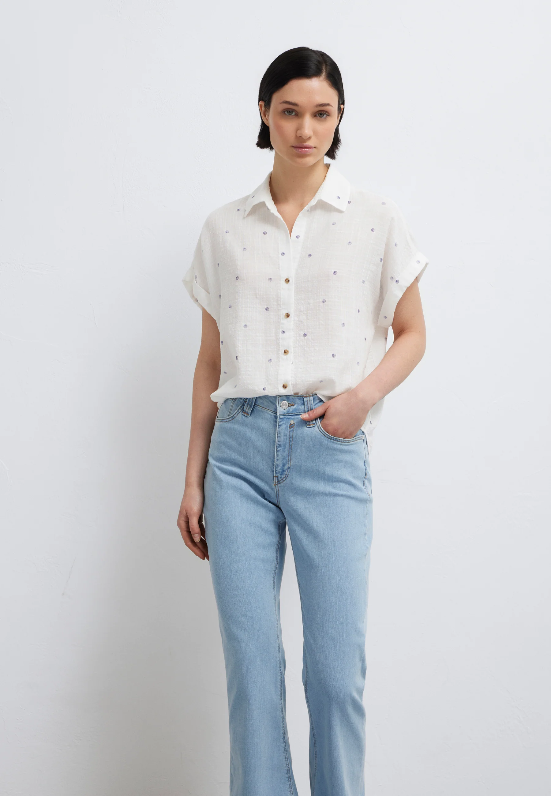 SHORT SLEEVE WOVEN SHIRT | Kurzarm Bluse - Image 4