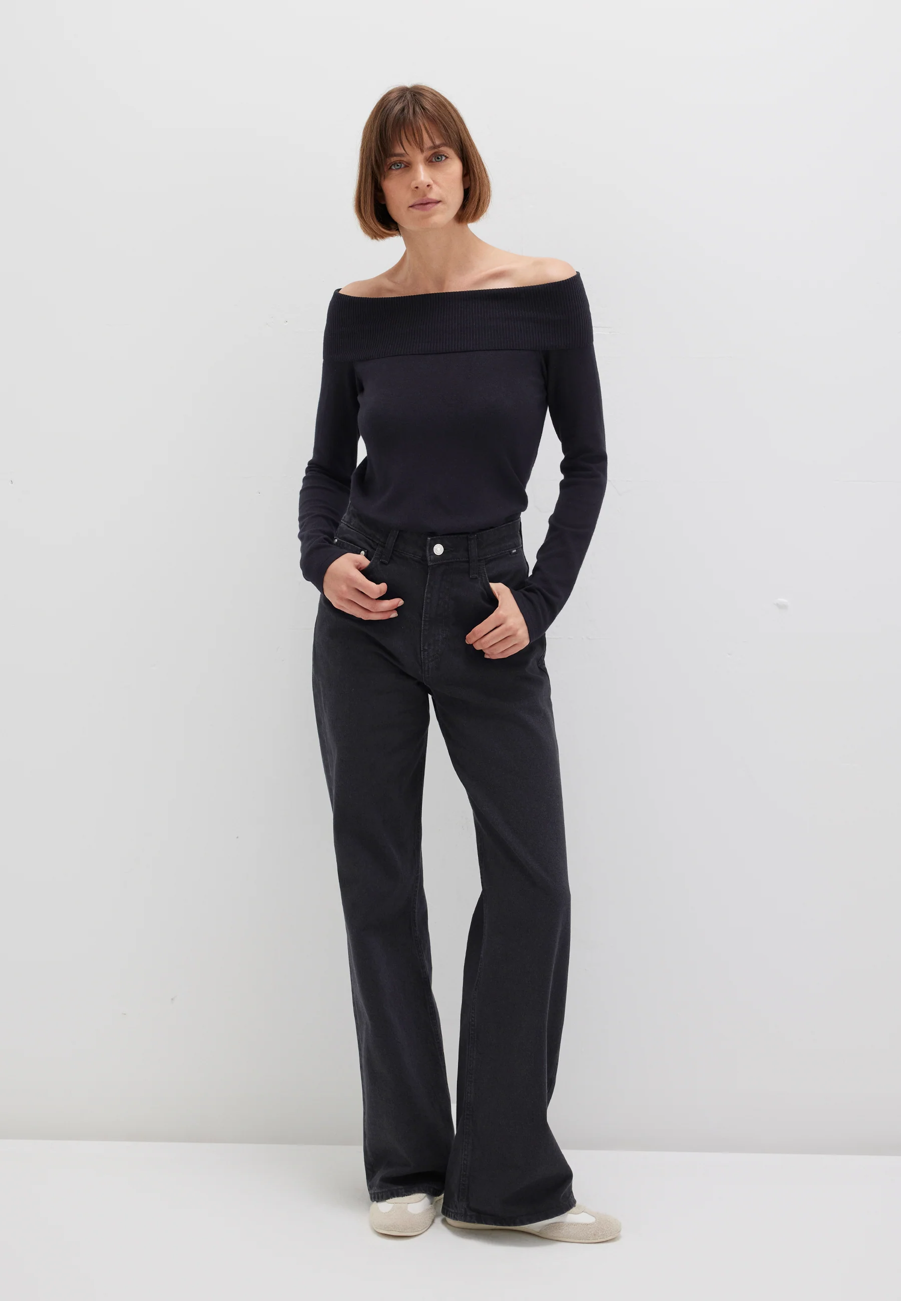 WIDE NECK SWEATER | Offshoulder Pullover - Image 3